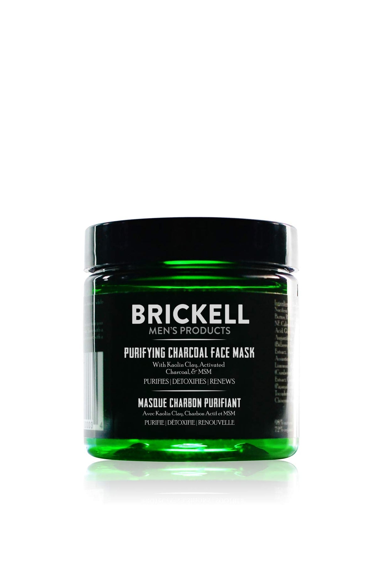 Brickell front jar packaging showing product label and 4 oz size benefit