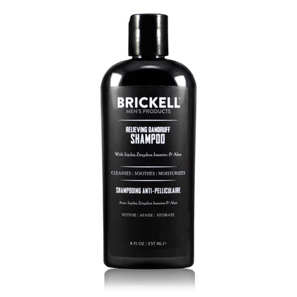 Brickell front packaging showing bottle and label, communicates premium relief