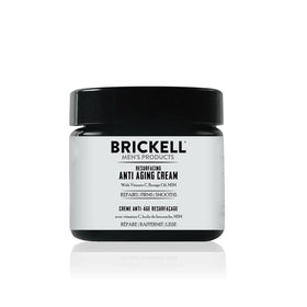 Brickell front packaging showing 2oz jar and clear branding, conveys premium care