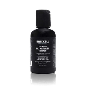 Brickell front packaging showing tube and clear benefit for acne control