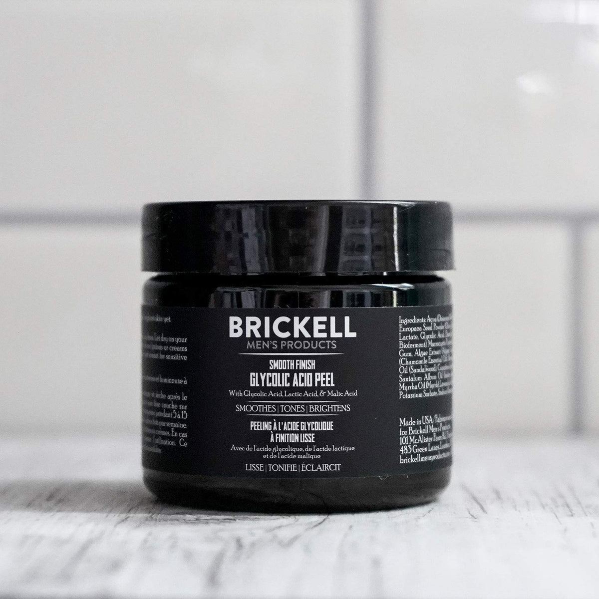 Brickell Men's Products close-up of peel texture highlighting smooth application benefit