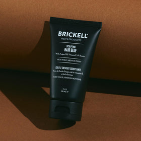 Brickell Men's Products before and after styling shows defined sculpted results and improved texture