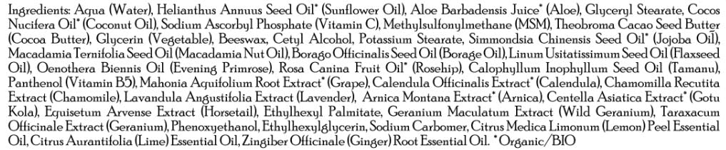 Brickell ingredient display highlighting vitamin C and jojoba oil for skin brightening