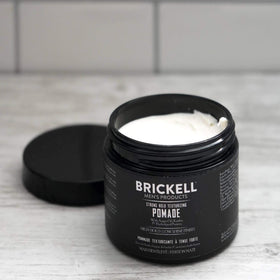 Brickell Men's Products label and directions close-up highlighting usage guidance