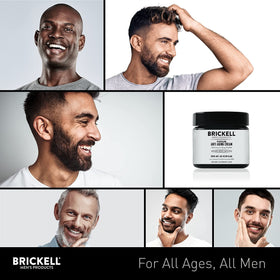 Brickell in a morning bathroom setting showing routine-friendly moisturizer benefit