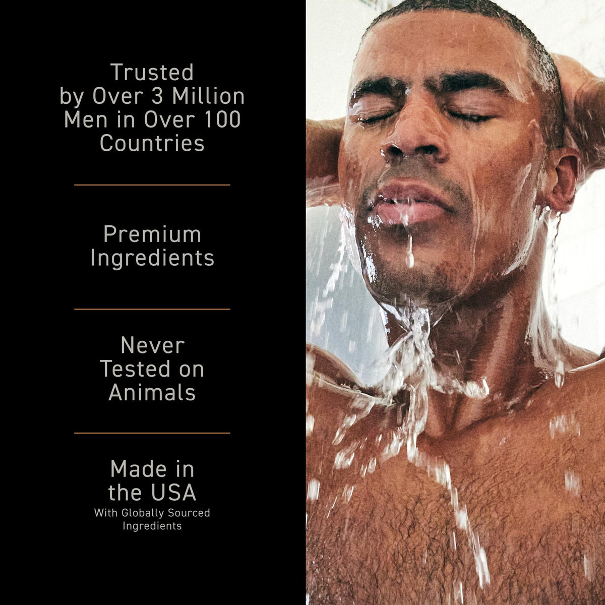 Brickell Men's Products set on bathroom shelf in lifestyle grooming scene