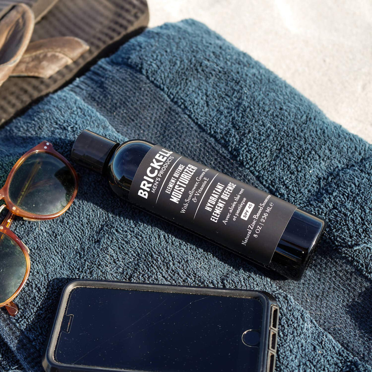 Brickell in outdoor setting showing sunscreen protection during activities