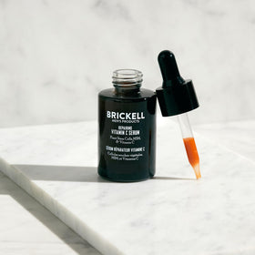 Brickell Men’s serum texture close-up showing lightweight, fast-absorbing hydration