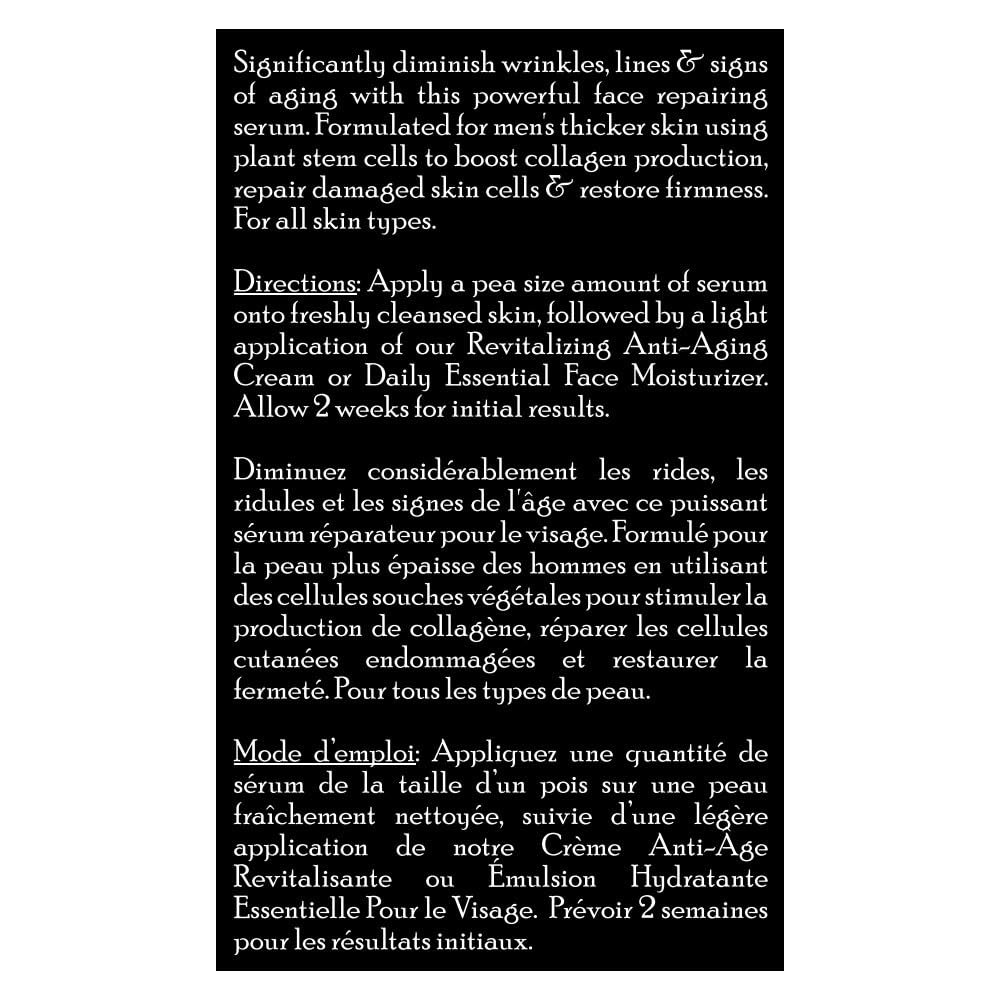 Brickell Men’s serum on bathroom shelf in grooming routine setting for nightly use