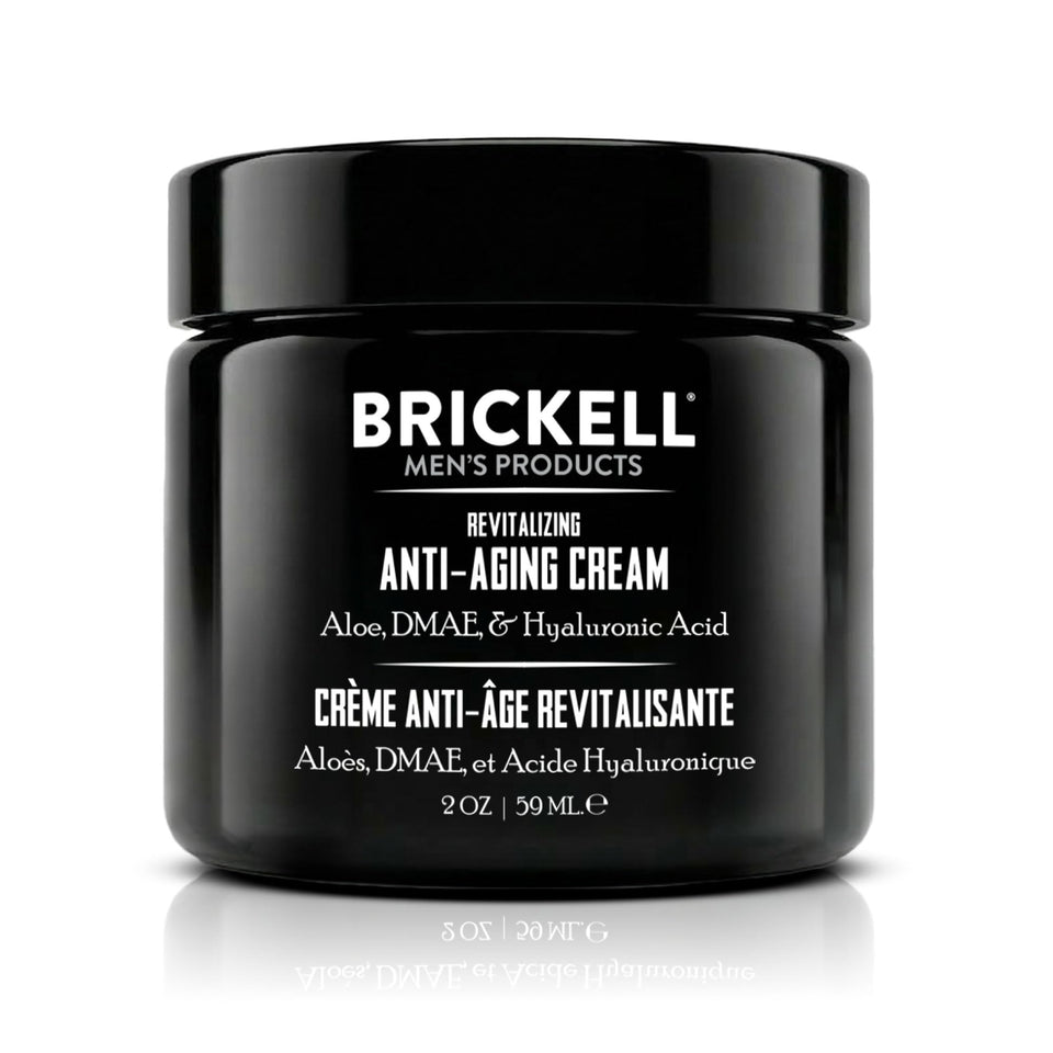 Brickell Men's Products front packaging showing 2 oz jar and clean design