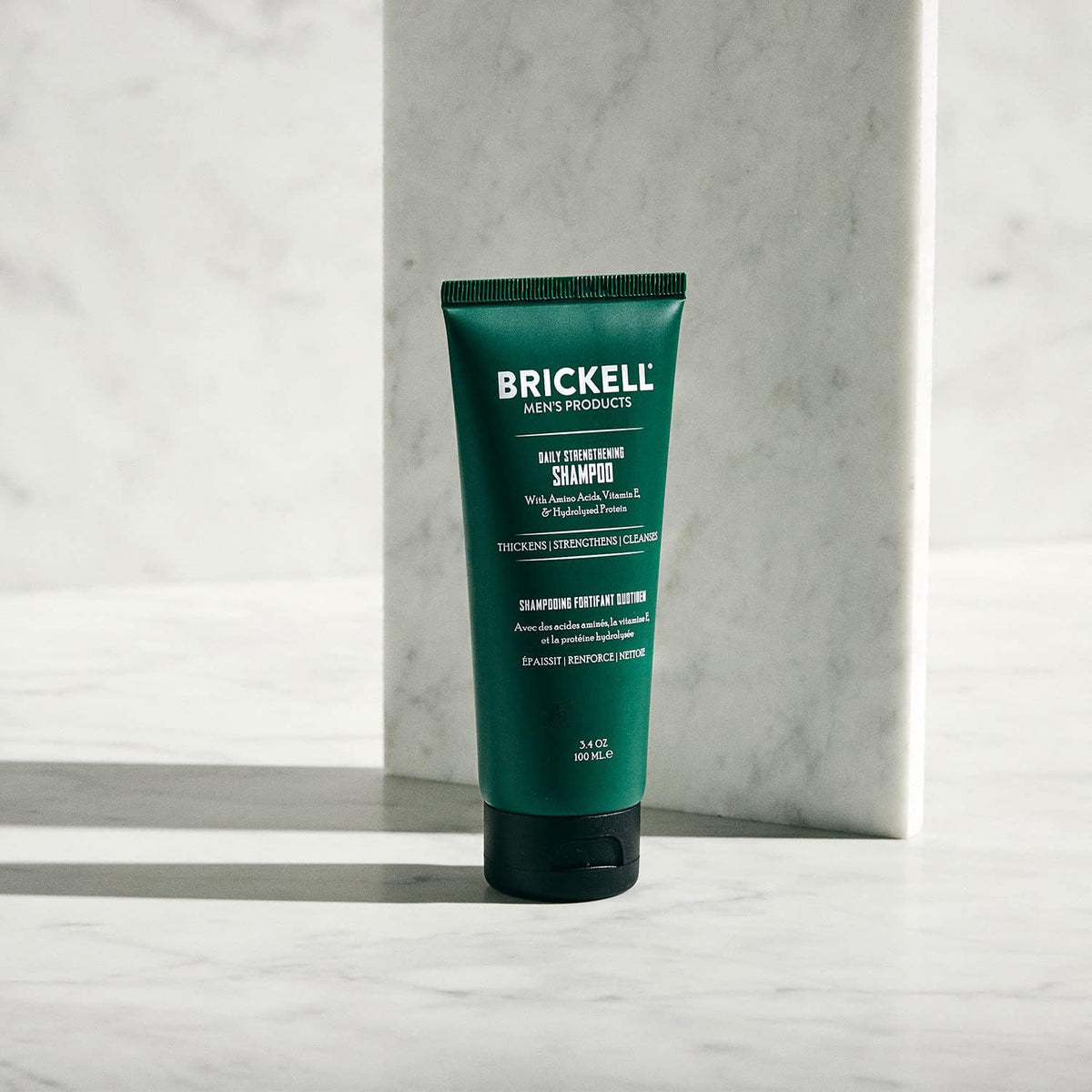 Brickell Men's Products close-up foam texture showing gentle lather
