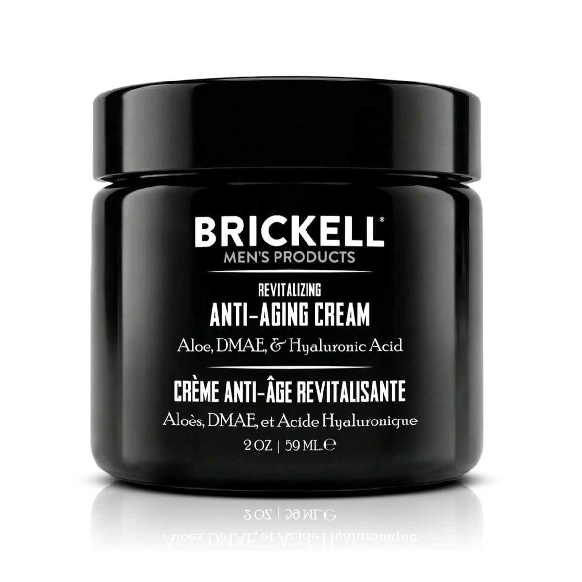 Brickell Men's Products front jar showing clean packaging and easy use benefit