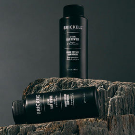 Brickell styled hair lifestyle image showing natural matte finish