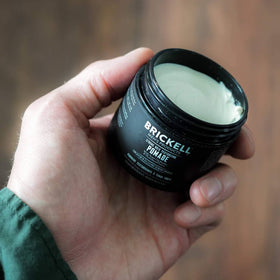 Brickell Men's Products styled hair side profile showing matte texture and hold