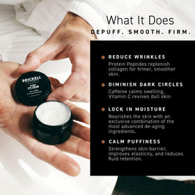 Brickell Men's Products close-up skin absorption showing non-greasy finish benefit
