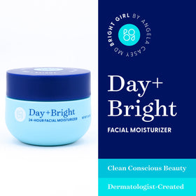 Bright Girl close-up texture of silky cream showing fast absorption benefit