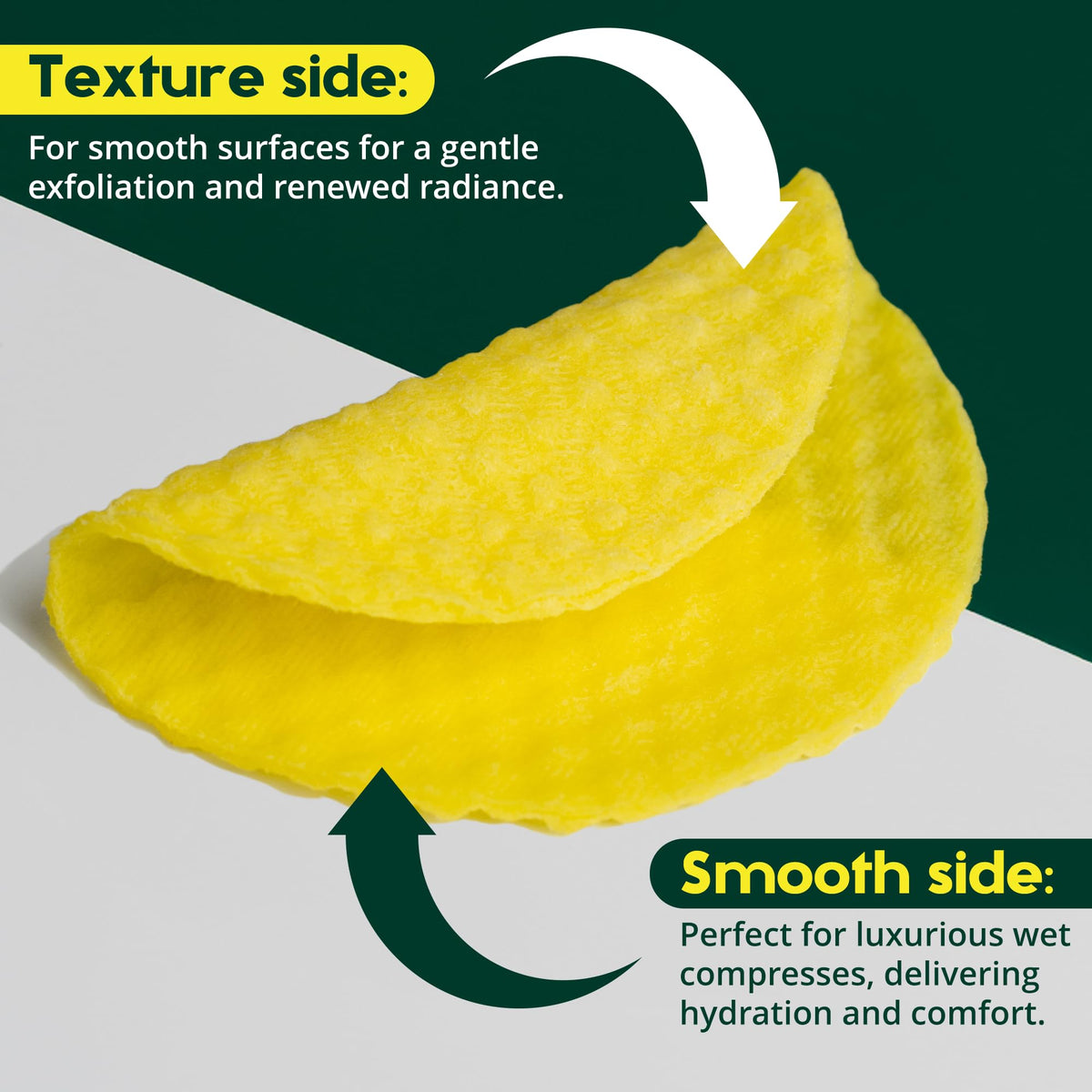 BRIGHTJUNGLE pad used on décolleté for even skin tone