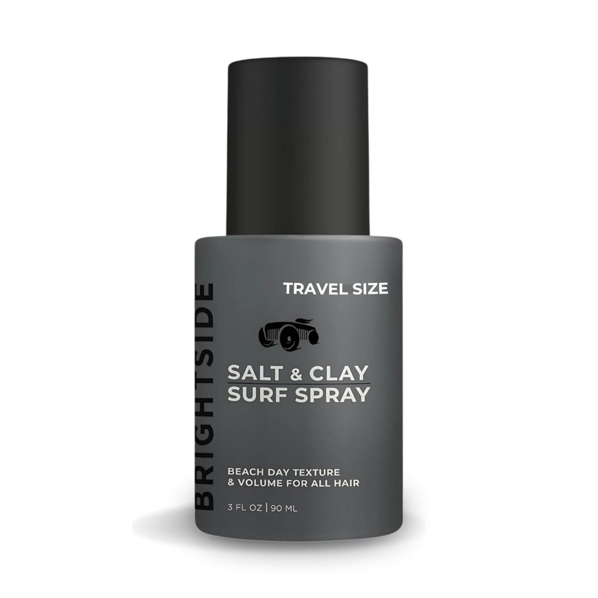 BRIGHTSIDE front packaging showing 3oz spray bottle and compact travel benefit