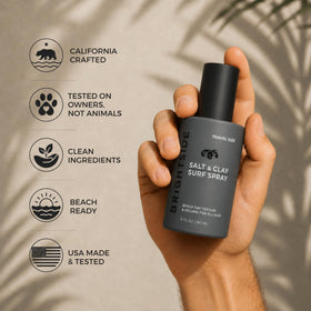BRIGHTSIDE label close-up listing clean ingredients for gentle styling