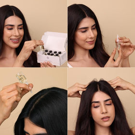BRILLARE hair before and after texture comparison showing improved smoothness