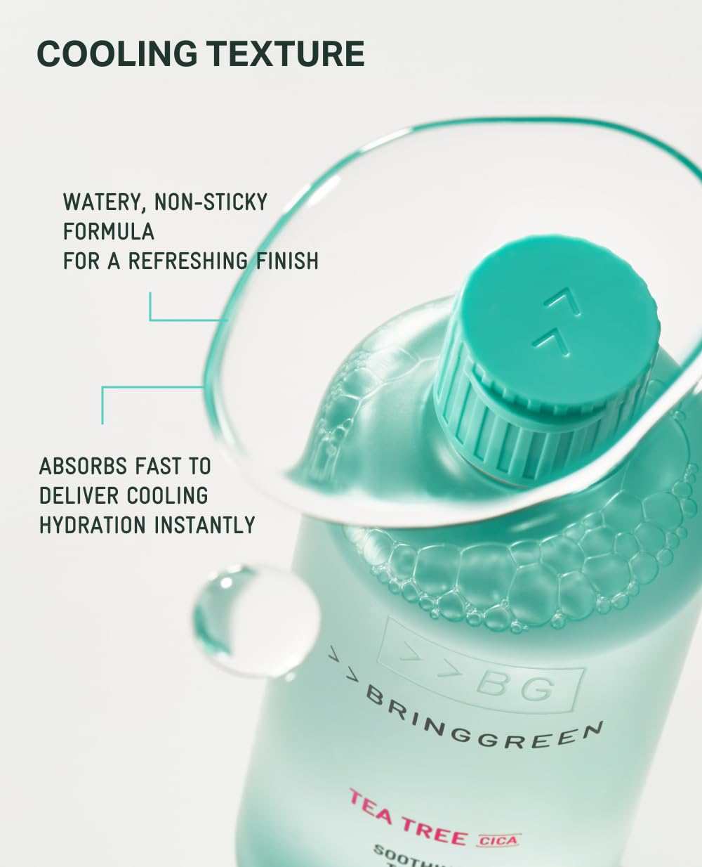BRING GREEN before and after skin surface view showing smoother texture