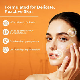 Brinton tinted sunscreen blending into skin demonstrating natural finish