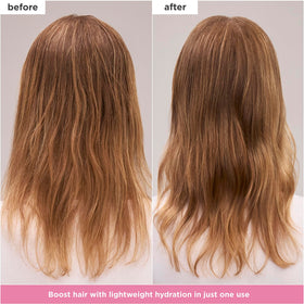 Briogeo product dispensed on palm demonstrating amount needed and manageable application