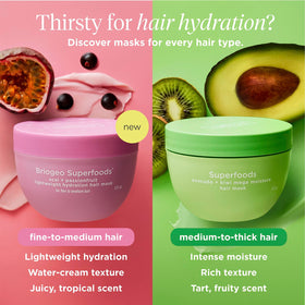 Briogeo travel-sized mask with toiletries implying convenience for trips