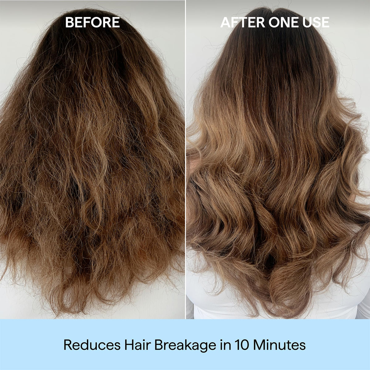 Briogeo applying mask to mid-lengths and ends for targeted hydration and repair