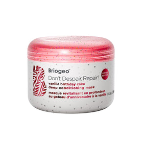 Briogeo front packaging showing limited-edition birthday cake scent and benefits