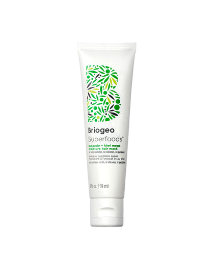Briogeo front packaging showing avocado kiwi mask and benefits