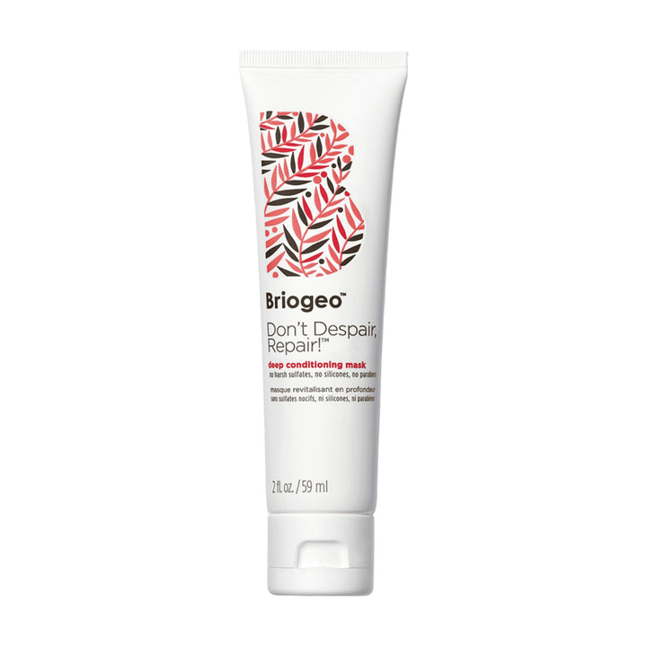 Briogeo front packaging of the 2 oz deep conditioning mask showing product benefit