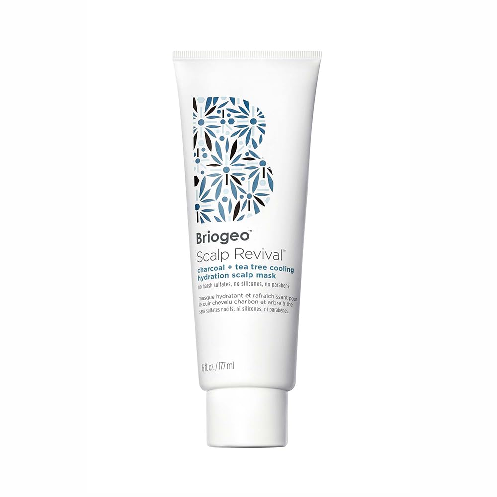 Briogeo front packaging of scalp mask showing clean formulation benefit