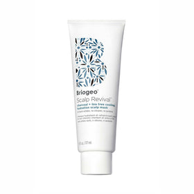 Briogeo front packaging of scalp mask showing clean formulation benefit