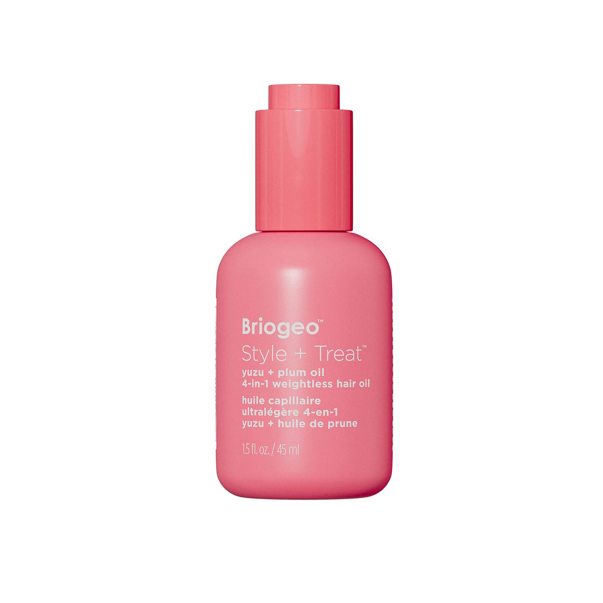 briogeo front packaging showing compact oil bottle and clean branding for easy recognition
