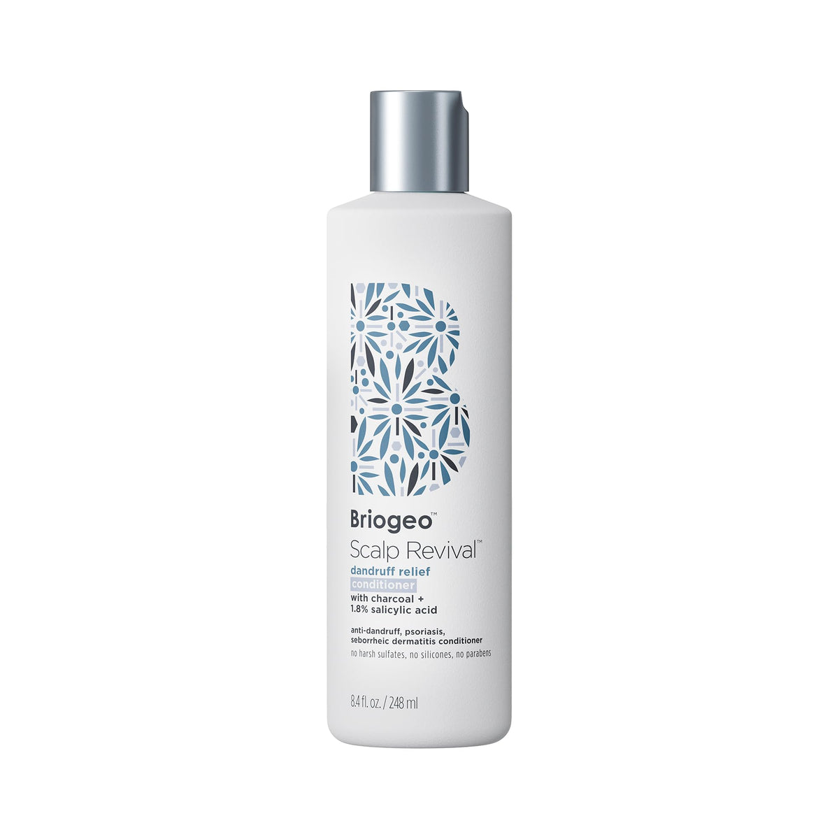 Briogeo front packaging showing bottle and label for quick identification and benefit