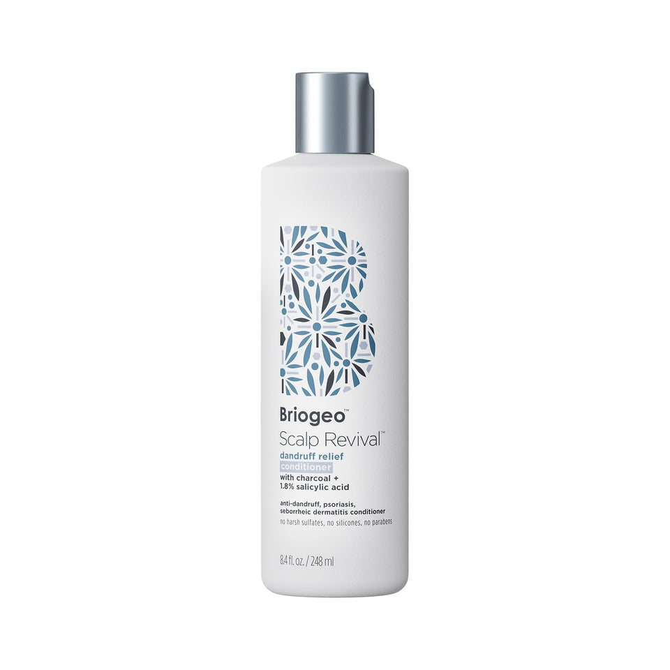 Briogeo front packaging showing bottle and label for quick identification and benefit