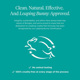 Briogeo shampoo in shower setting showing scent-free daily routine