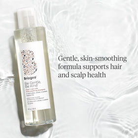 Briogeo aloe leaves near bottle highlighting soothing hydration