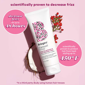 Briogeo ingredients label highlighting rosehip, argan, coconut oils and clean formula benefits