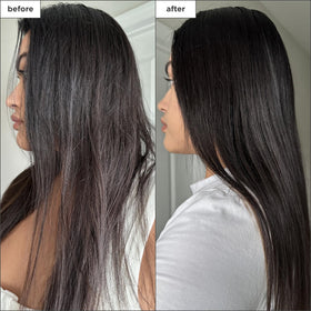 Briogeo lather on hair showing scalp application that gently cleanses and soothes