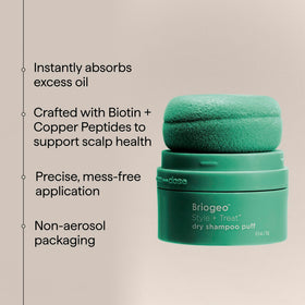 Briogeo on blonde hair showing invisible finish and refreshed roots
