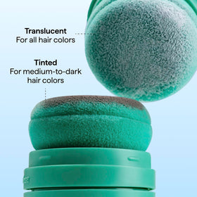 Briogeo on dark hair demonstrating no white cast and natural finish