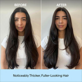 Briogeo open cap revealing conditioner texture, showing creamy lightweight consistency