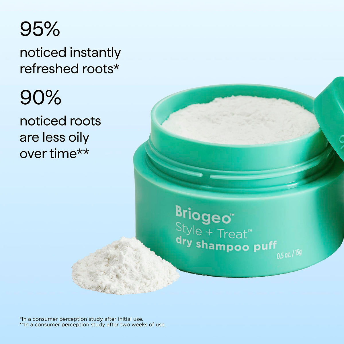 Briogeo travel lifestyle with puff in purse for quick touchups