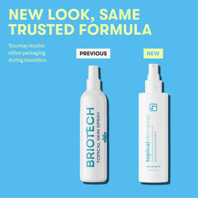 BRIOTECH application on face demonstrating gentle soothe benefit