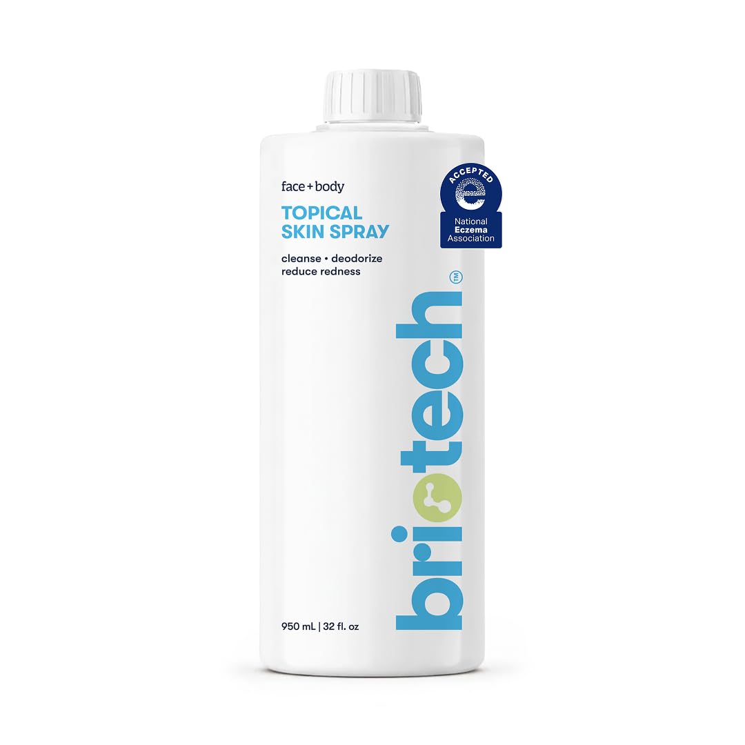 BRIOTECH front packaging 32 oz showing refill bottle and clear label, gentle care