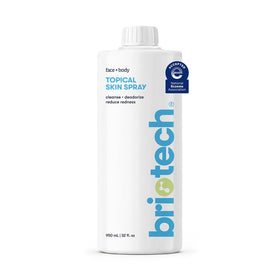BRIOTECH front packaging 32 oz showing refill bottle and clear label, gentle care
