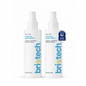 BRIOTECH front packaging showing travel two-pack and brand clarity benefit
