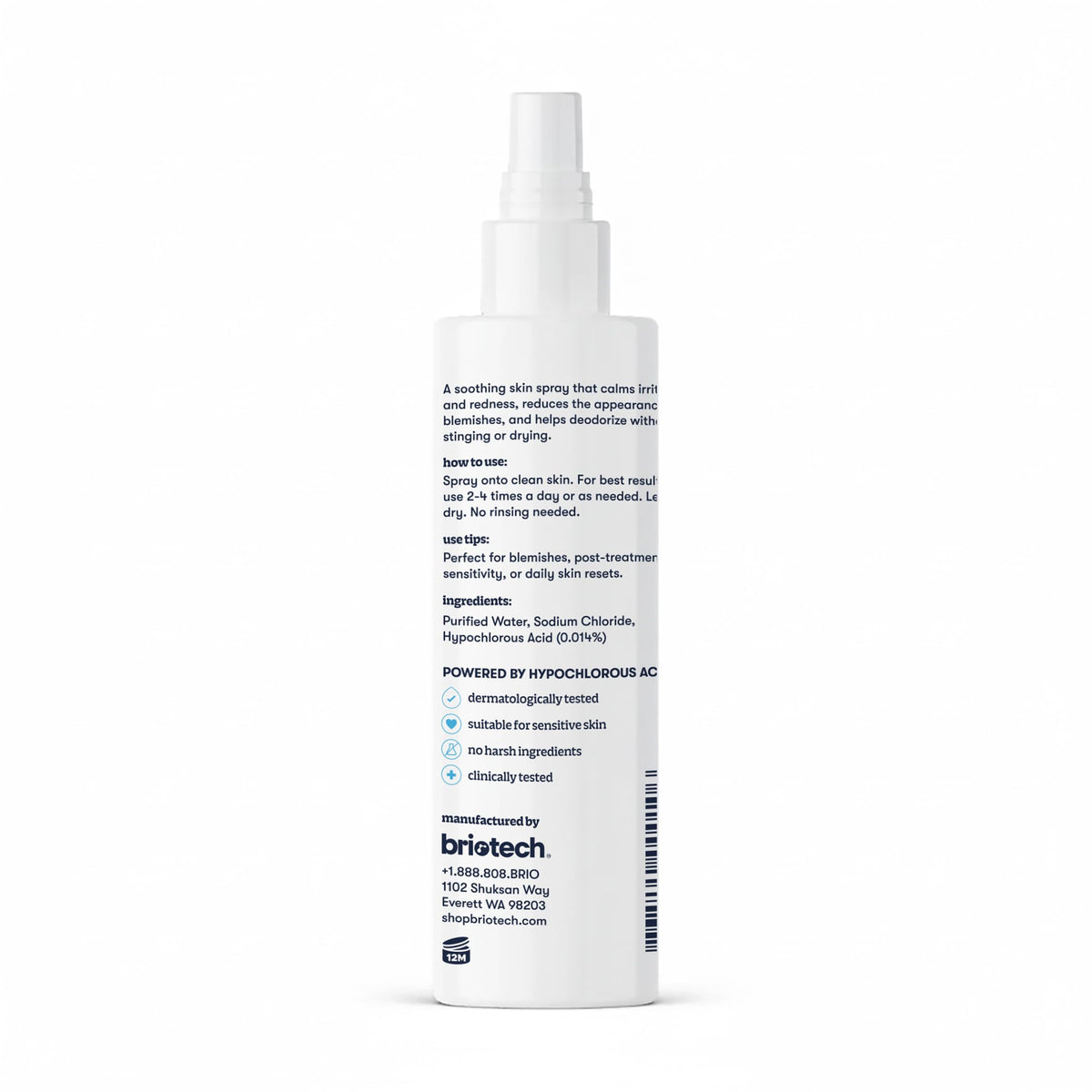 BRIOTECH label detail showing ingredient simplicity and transparency benefit